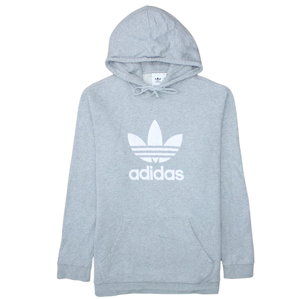 Adidas 90's Spellout Pullover Hoodie XLarge Grey