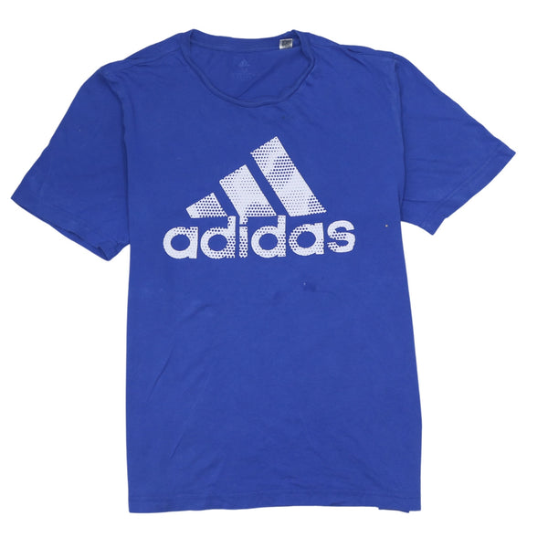 Adidas 90's Spellout Medium Blue Vintage T-Shirt