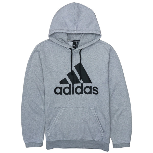 Adidas Vintage 90's Grey Spellout Pullover Hoodie Medium