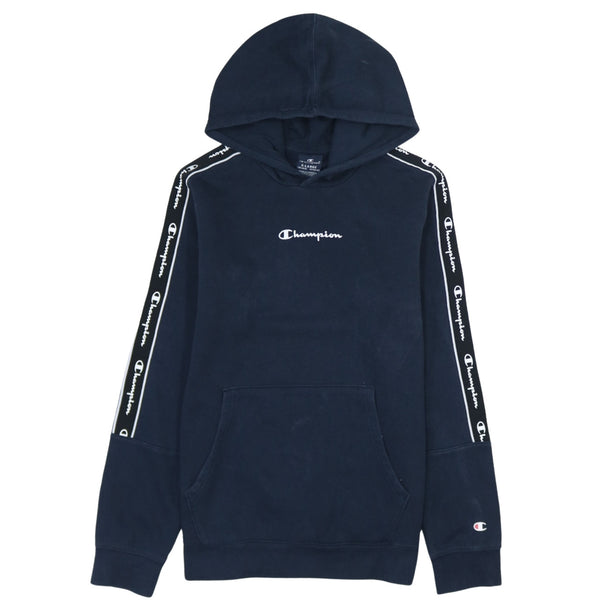 Vintage Champion 90's Navy Blue XLarge Drawstring Pullover Hoodie