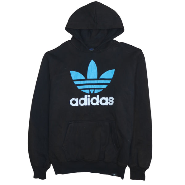 Adidas 90's Black Spellout Pullover Hoodie Men's XLarge