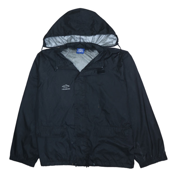 Vintage Umbro 90's Hooded Black Windbreaker XXLarge (2XL)