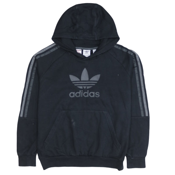 Adidas 90's Spellout Pullover Hoodie Large Black