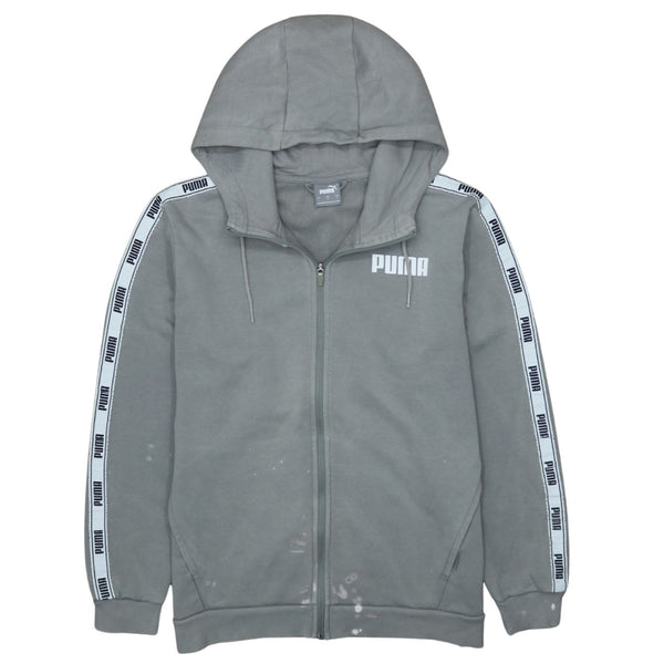 Puma 90's Lightweight Full Zip Up Hoodie Large Grey