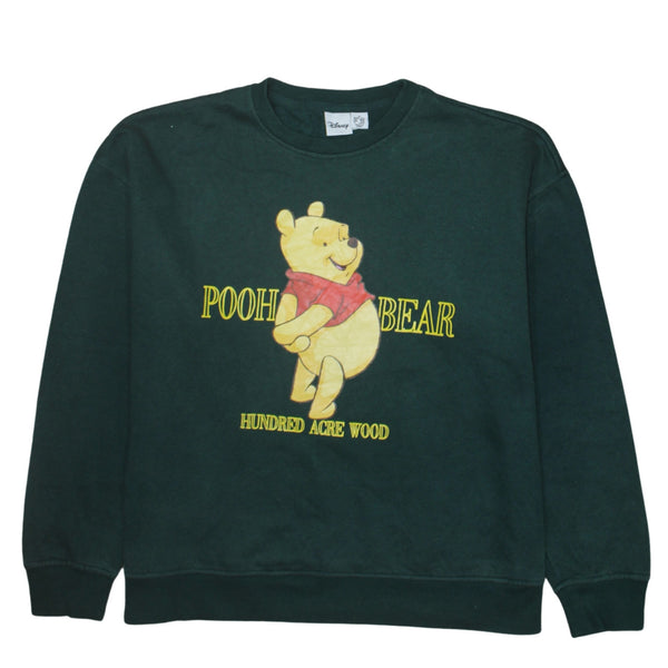 Disney 90's Winnie The Pooh Crew Neck Sweatshirt Medium Green