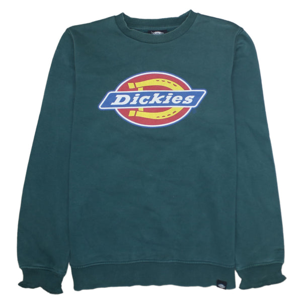 Dickies 90's Spellout Crew Neck Sweatshirt Small Green