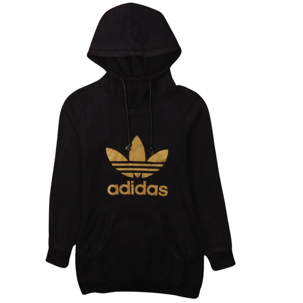 Adidas 90's Black Spellout Vintage Hoodie Men's Small Pullover