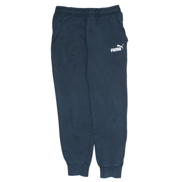 Puma 90's Black Elasticated Joggers / Sweatpants Medium