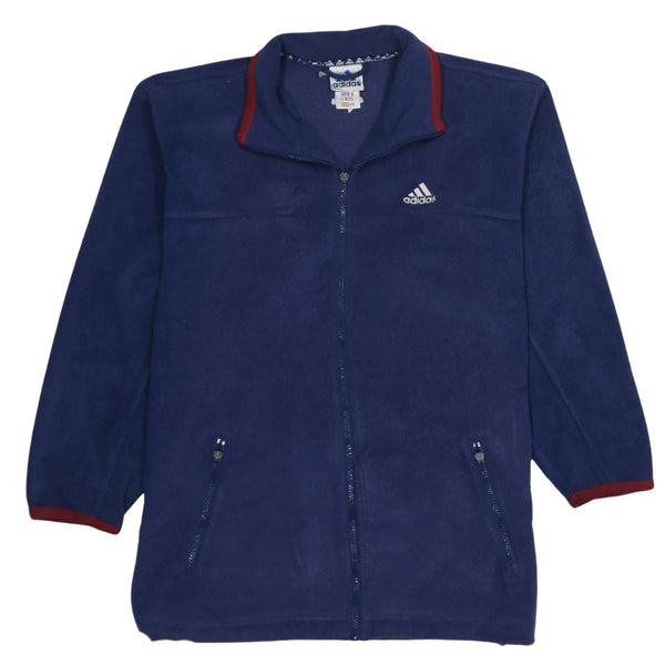 Adidas 90's Hiking Warm Full Zip Up Fleece Jumper Medium  Navy Blue