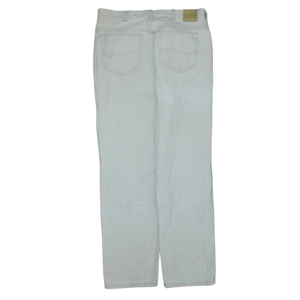 Lee 90's Lightweight Straight Leg Baggy Trousers / Pants 38 Beige Cream