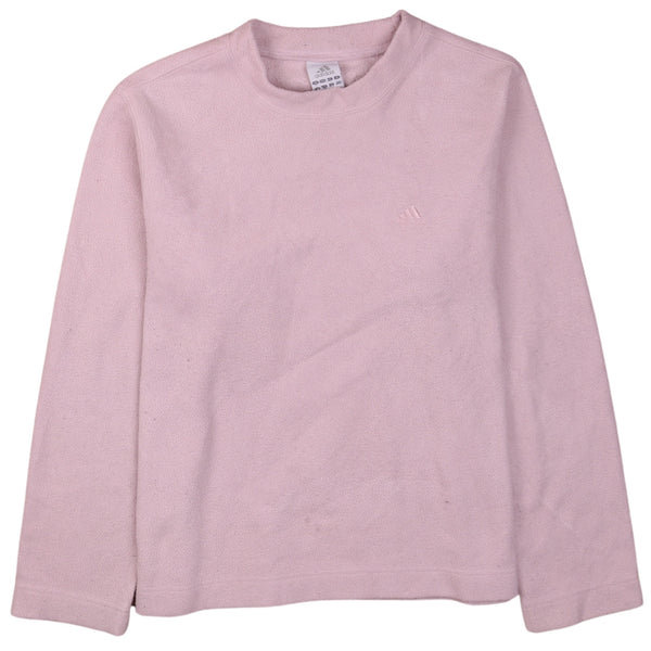 Adidas 90's Pink Heavyweight Fleece Jumper L Vintage Crew Neck