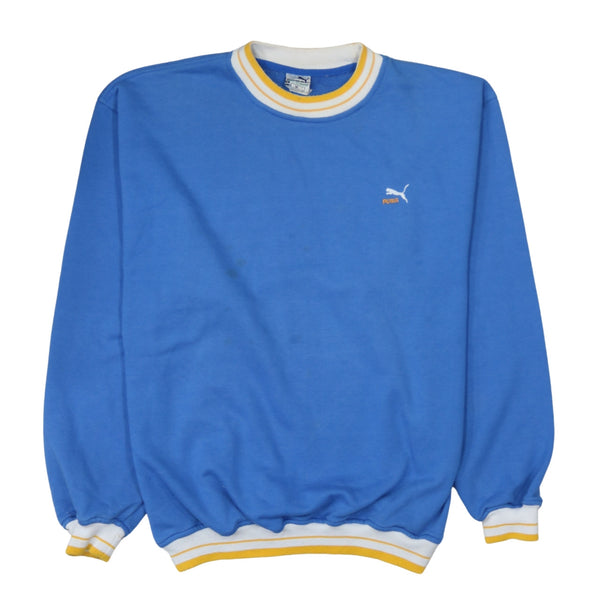 Puma 90's Lightweight Crew Neck Sweatshirt Medium Blue