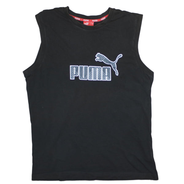 Puma 90's Spellout Crew Neck Gilet Large Black