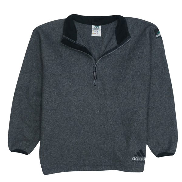 Adidas Vintage 90's Grey Hiking Warm Half Zip Fleece Jumper Men’s Medium