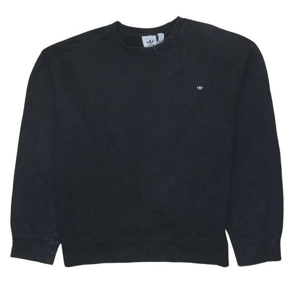 Adidas 90's Vintage Black Heavyweight Crew Neck Sweatshirt XLarge