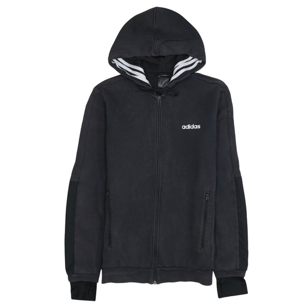 Adidas 90's Lightweight Full Zip Up Hoodie Small Black