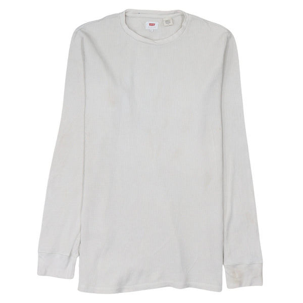 Levi's 90's Plain Crew Neck Sweatshirt Large Beige Cream