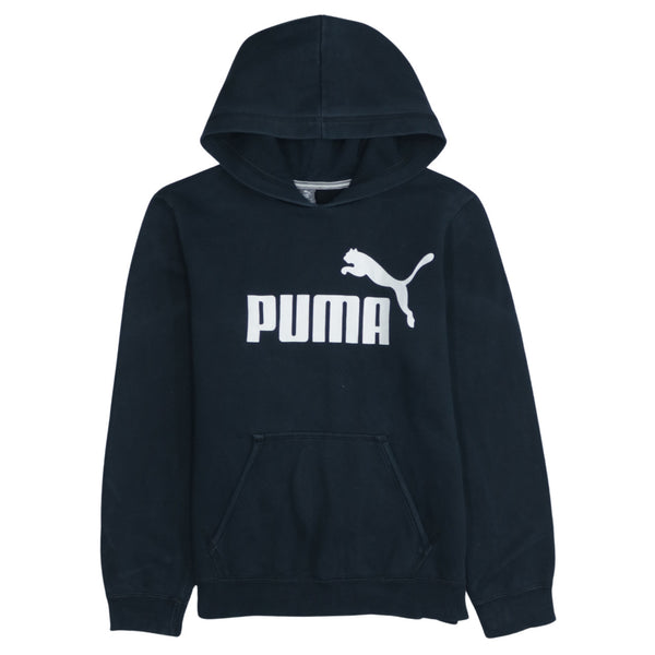 Puma 90s Vintage Spellout Pullover Hoodie Women's XLarge Black