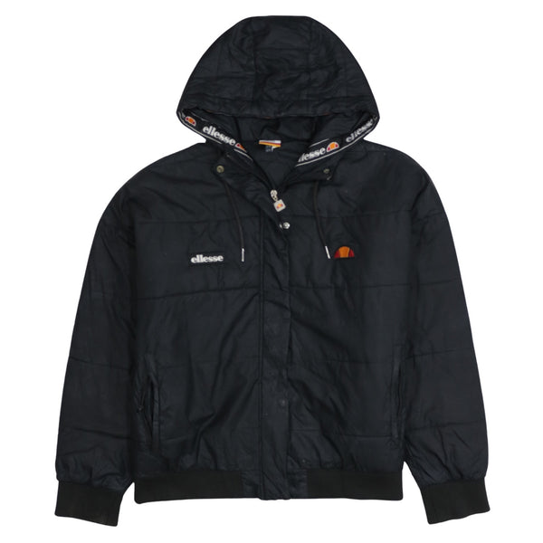 Ellesse 90's Lightweight Full Zip Up Windbreaker XLarge  Black