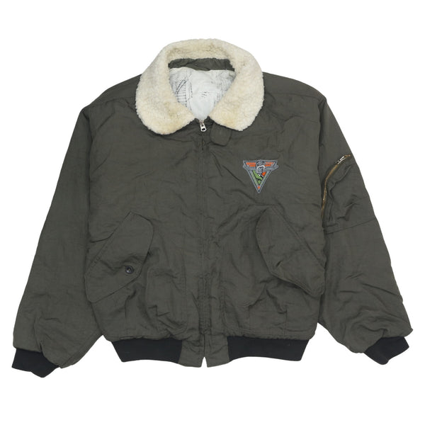 Active 90's Lightweight Full Zip Up Windbreaker XLarge  Khaki Green