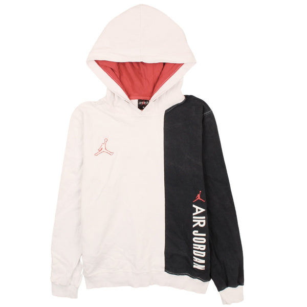 Vintage Jordan 90's Spellout Pullover Hoodie Women's Medium White