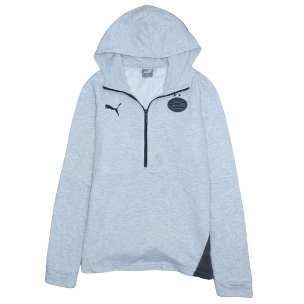 Puma 90's Vintage Sportswear Half Zip Hoodie Men's Medium Grey