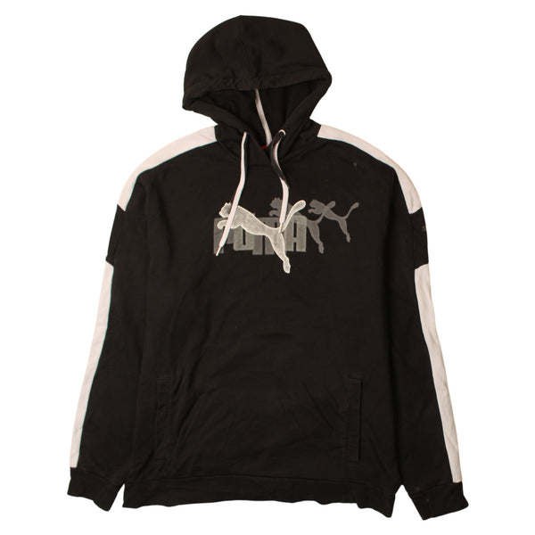 Puma 90's Spellout Pullover Hoodie XLarge Black