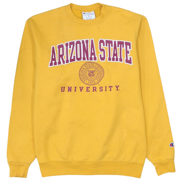 Vintage Champion 90's Arizona State University Crew Neck Yellow Sweatshirt Medium