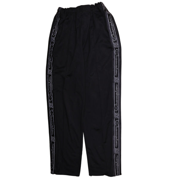 Champion 90's Elasticated Waistband Drawstring Trousers / Pants Large Black