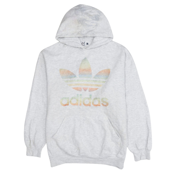 Adidas 90's Spellout Pullover Hoodie Medium Grey