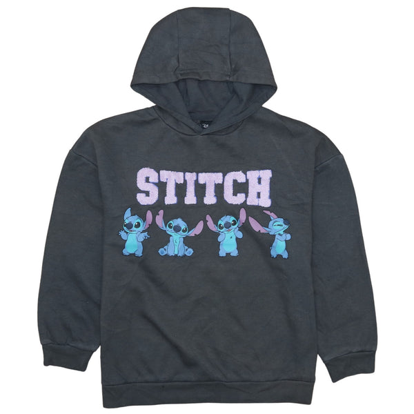 Vintage Disney 90's Stitch Grey Pullover Hoodie Women's Large