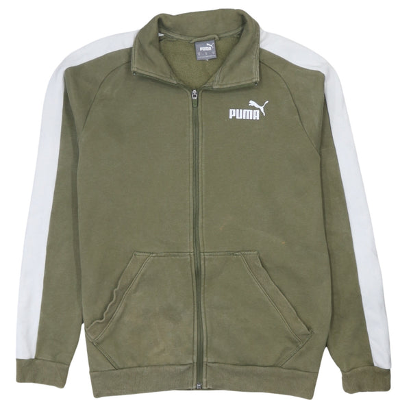 Puma 90's Vintage Lightweight Full Zip Green Sweatshirt XSmall