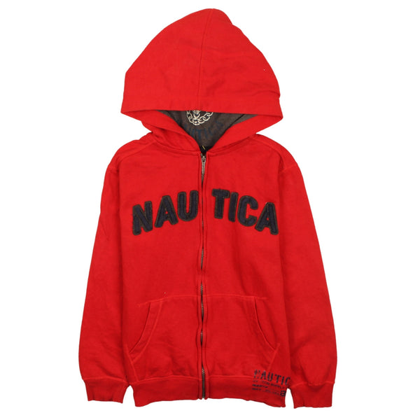 Nautica 90s Vintage Red Spellout Full Zip Hoodie Women's Large