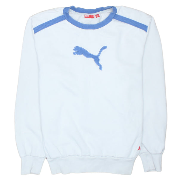 Puma 90's White Spellout Crew Neck Sweatshirt Men's Medium