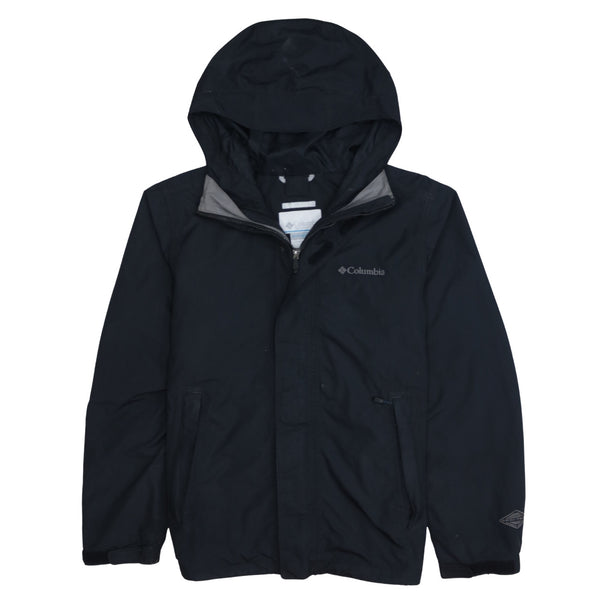 Columbia 90's Hooded Full Zip Up Windbreaker Medium Black