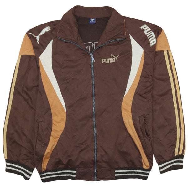 Puma 90's Lightweight Full Zip Up Women's XLarge Brown Sweatshirt