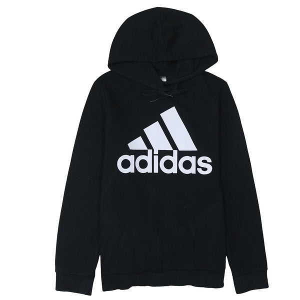 Adidas 90's Spellout Pullover Hoodie Large Black
