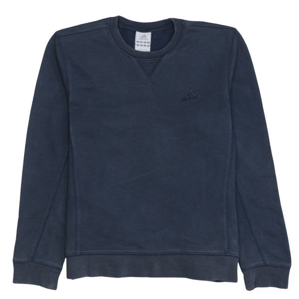 Adidas 90's Lightweight Crew Neck Sweatshirt Small Navy Blue