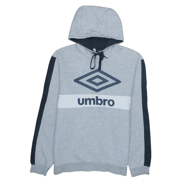 Umbro 90's Spellout Pullover Hoodie Medium Grey