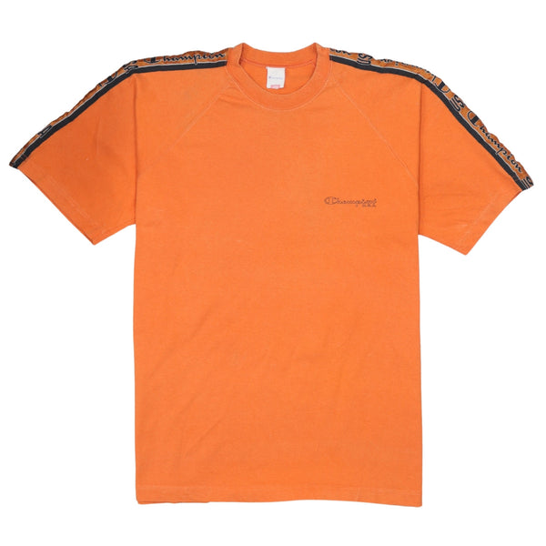Champion 90's Vintage Crew Neck T-Shirt Large Orange