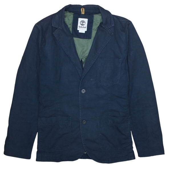Timberland 90's Lightweight Button Up Windbreaker Large Navy Blue