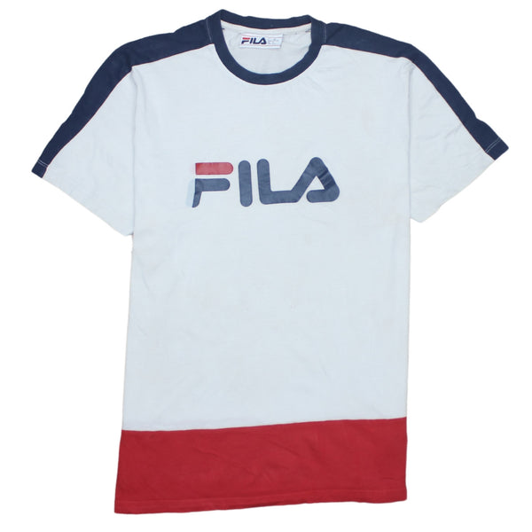 Fila 90's Spellout Short Sleeves T Shirt Small Red