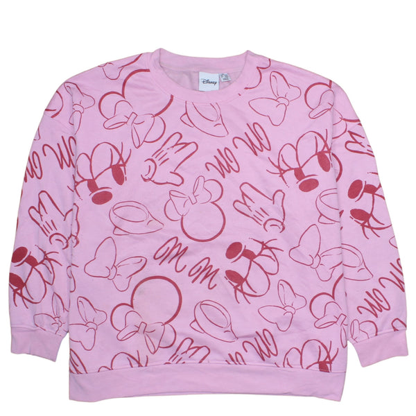 Vintage Disney 90's Minnie Mouse Pink Crew Neck Sweatshirt 2XL