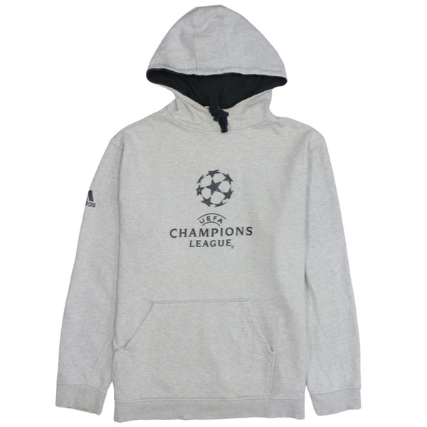 Adidas 90's Champions League Pullover Hoodie Large Grey