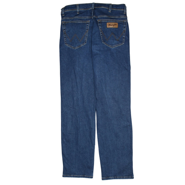 Wrangler 90's Flat Front Straight Leg Baggy Jeans / Pants 36 Blue