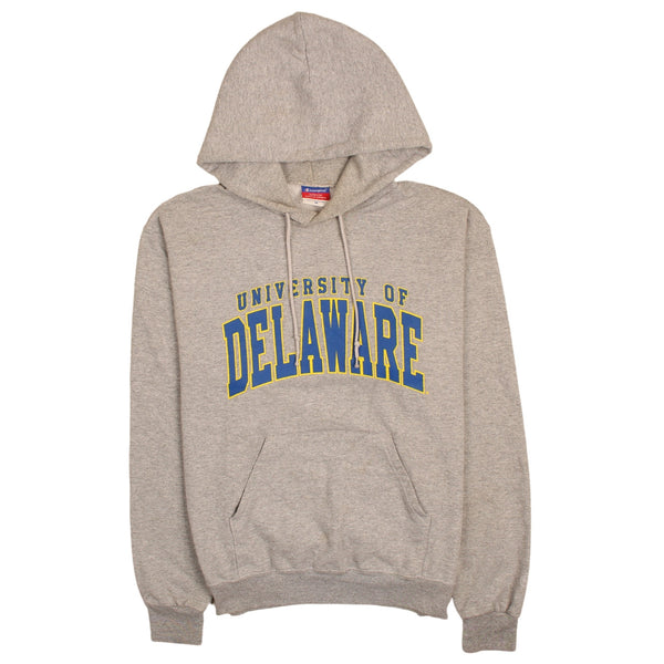 Champion 90's Grey Pullover Hoodie University of Delaware Medium
