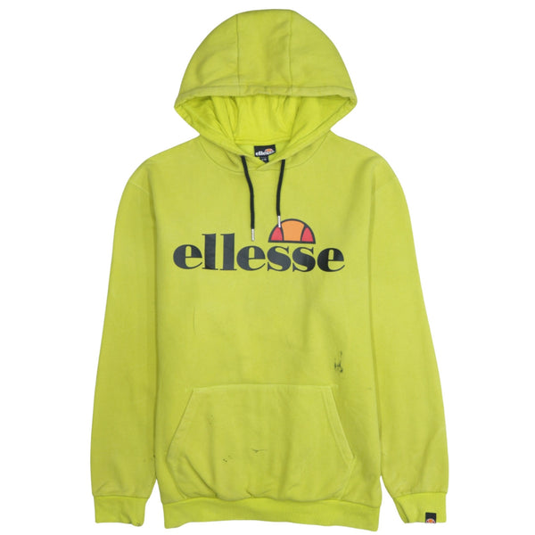 Ellesse 90's Spellout Pullover Hoodie Medium Green