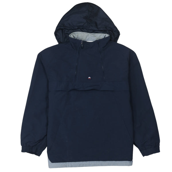 Ellesse 90's Hooded Quarter Zip Windbreaker Medium Navy Blue