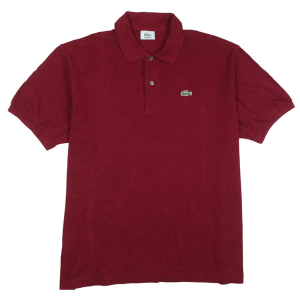 Lacoste 90's Short Sleeves Quarter Button Polo Shirt XXLarge  Red