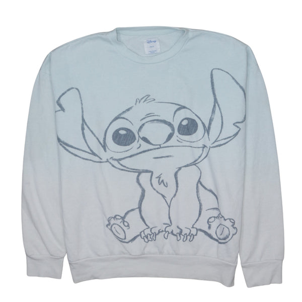 Disney Stitch 90's Crew Neck Sweatshirt - XSmall Blue Vintage